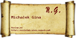 Michalek Gina névjegykártya
